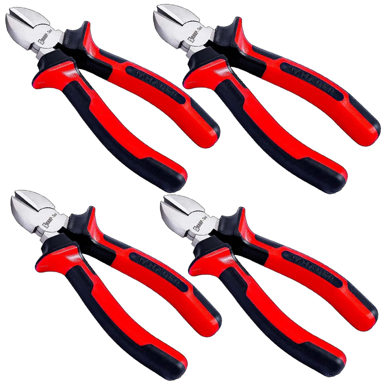 Sharp-tec 4Pcs Wire Cutters Set, 160mm Side Cutters with Anti-Slip Handle, 6-inch Professional Diagonal Cutting Pliers for DIY, Household, Workshop — image 1