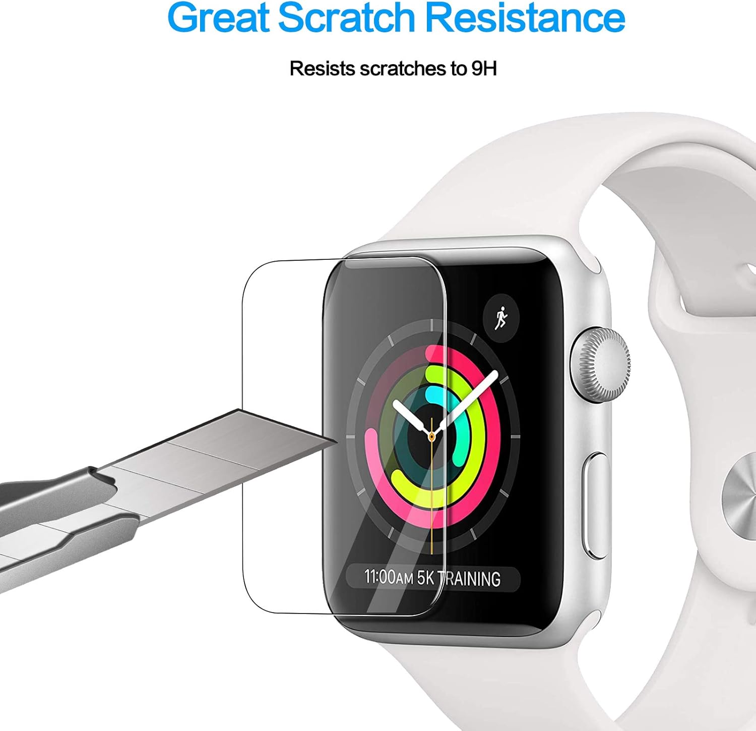 Tourist [3 Pack] Compatible for Apple Watch Tempered Glass Screen Protecto 38mm Series 3 / 2 / 1, 9H Hardness, Anti-scratch, Anti-fingerprint, Anti-bubble Easy Installation with Lifetime Replacements: Electronics