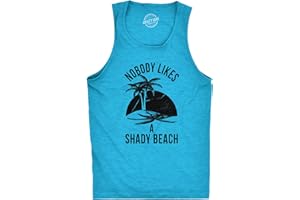 Crazy Dog Tshirts Mens Shady Beach Funny Cool Tees Sleeveless Gym Workout Novelty Fitness Tanktop