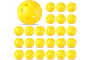 Lunmon 24 Pack Practice Golf Balls 42 mm Limited Flight Plastic Golf Training Airflow Hollow Ball for Driving Range Swing Practice Backyard Indoor Outdoor Home
