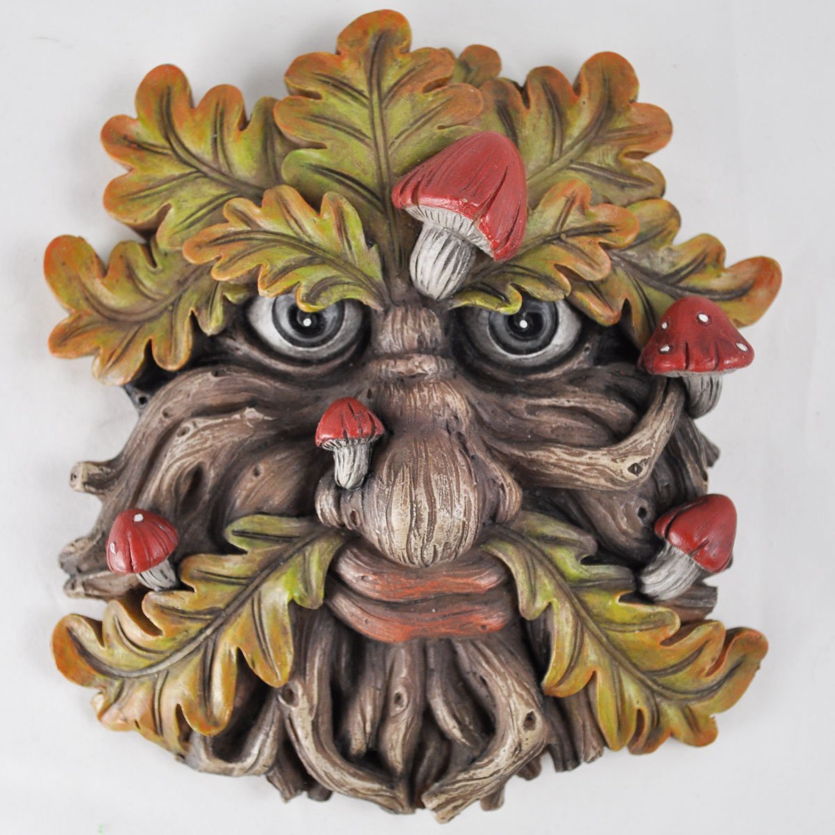 Fiesta Studios Tree Ent Face Wall Plaque FUNGIFACE Large Garden, Greenman Decorative Gift Decor. 16cm
