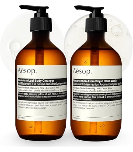 Amazon.com: Aesop Geranium Leaf Body Cleanser & Shampoo Set