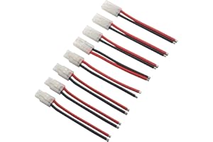 Vgoohobby 4Pairs Adapter Compatible with Tamiya Style Plug Male Female Connector w/10cm 14AWG Silicon Wire Cable for RC Car Lipo Battery Charger FPV Truck Boat