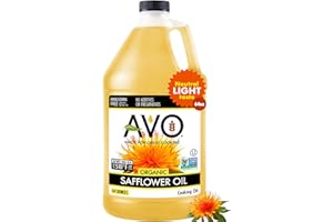 AVO Organic Safflower Oil for Cooking, Frying, Baking, Salads, Vinaigrette, Marinades. General Cooking Oil 64 Fl-oz (Half a G
