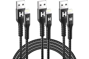 huaham iPhone Charger Cable [Apple MFi Certified] 3Pack 6/6/10ft, Lightning Cable Nylon Braided, Fast Charging iPhone Charger Cord Compatible with iPhone 14 13 12 11 Pro Max XR XS X 8 7 6 Plus SE iPad