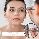 Candure Slanted Tweezers for Brows & Face with Leather Pouch view 5