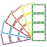 Yeachlaing 6 Classic Colors Name Tag Stickers,240PCS Waterproof Stickers Name Tags 3 1/2 X 2 1/4 Name Labels for Office,Meeting,School and Home