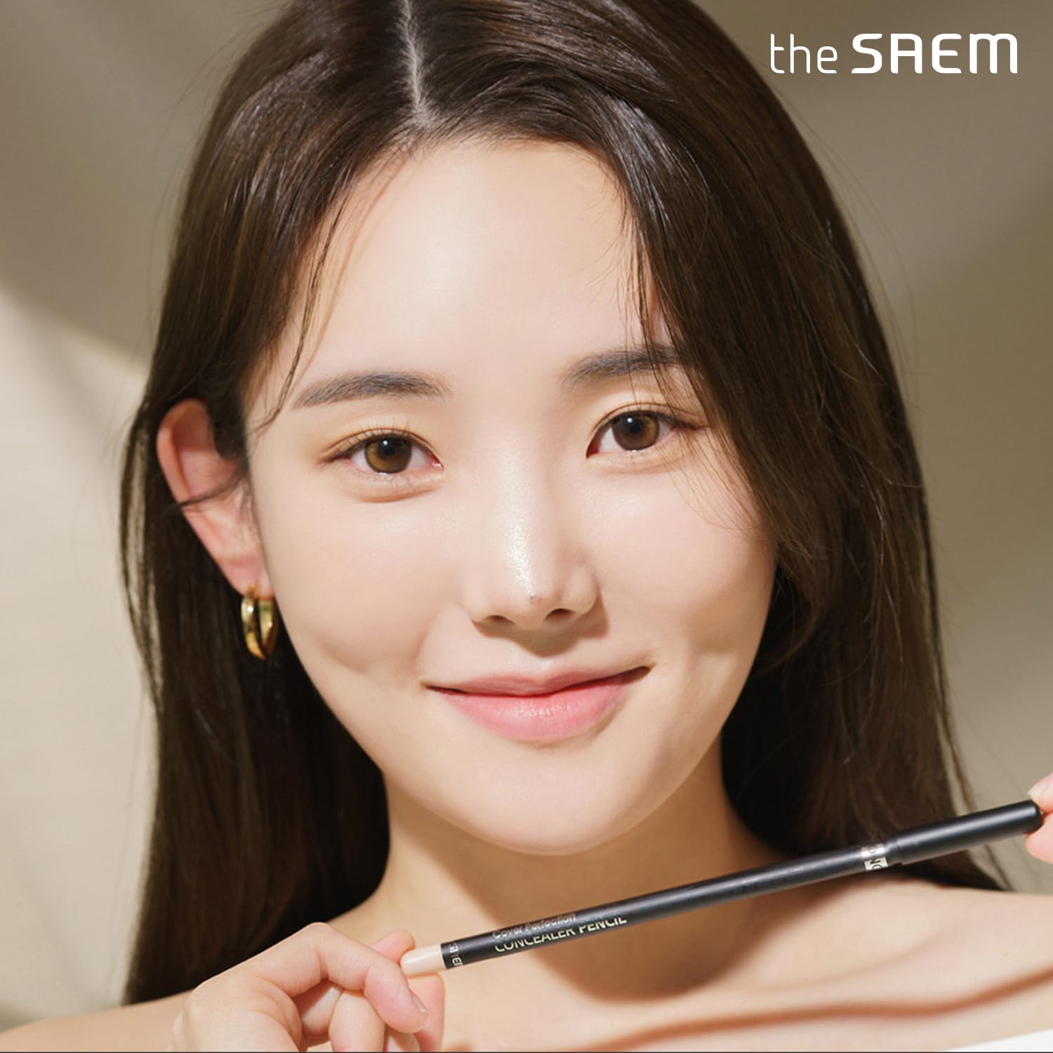 THESAEM Cover Perfection Concealer Pencil – Non Comedogenic spot Eraser - Conceal Blemish,Aging Spot,Acne&Freckle – Multi-Use Under Eye Concealer for Dark Circle,2g (1.5 Natural Beige)