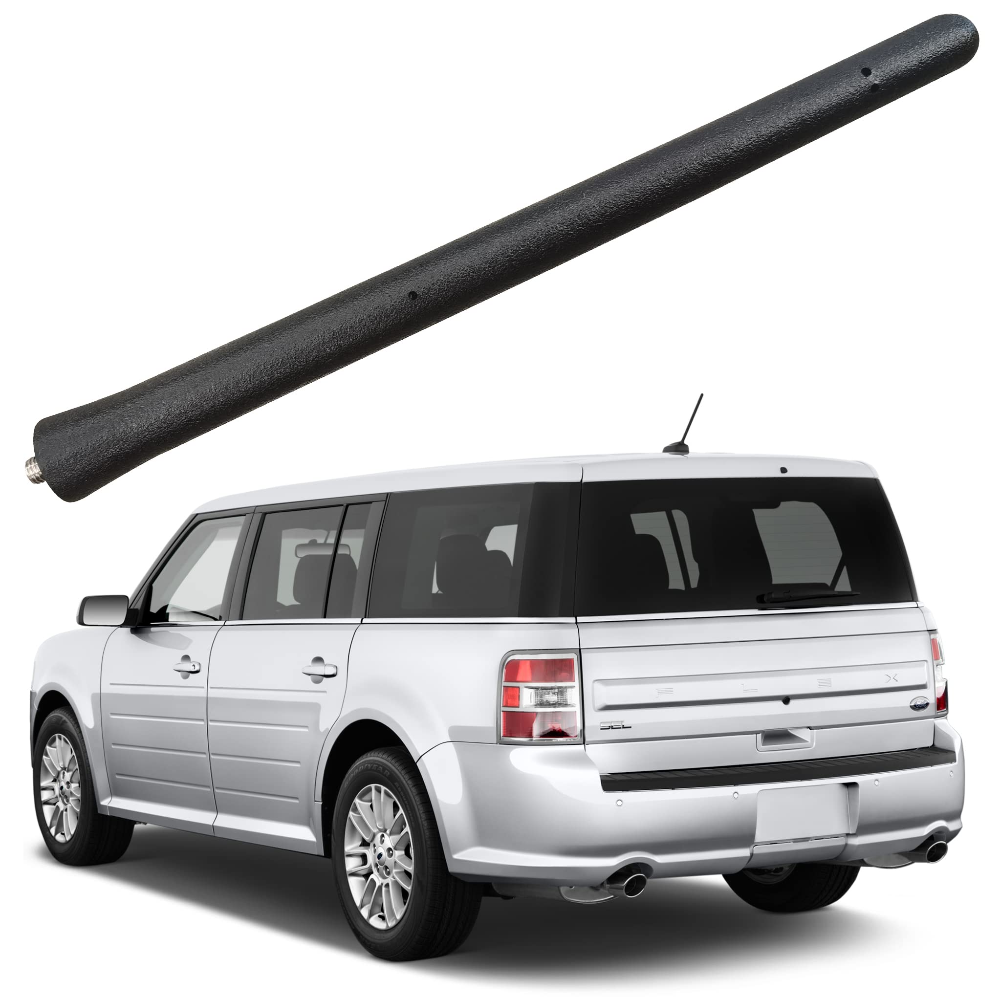 Photo 1 of 6 3/4 Inch Rubber Antenna for Ford Flex (2009-2019), Ford Flex Antenna - Car Wash Proof, Internal Copper Coil Antenna Mast Replacement