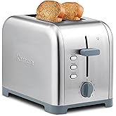 Kenmore toaster 2 slice - extra wide slot countertop kitchen appliance, defrost function, tostador de pan, 9 shade settings, 