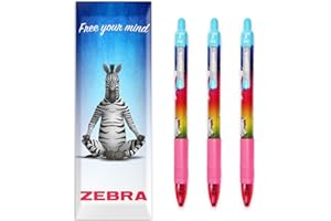 Zebra Z-Grip Smooth Ballpoint Pen - 1.0mm Nib - Black Ink - Unicorn Barrel - In Envelope Gift Packaging (Pack of 3)