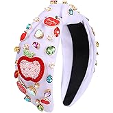 NVENF Teacher Headbands for Women Rhinestone Pearl Jeweled Headbands Teacher Appreciation Gifts Back To School Accessories (Style C)