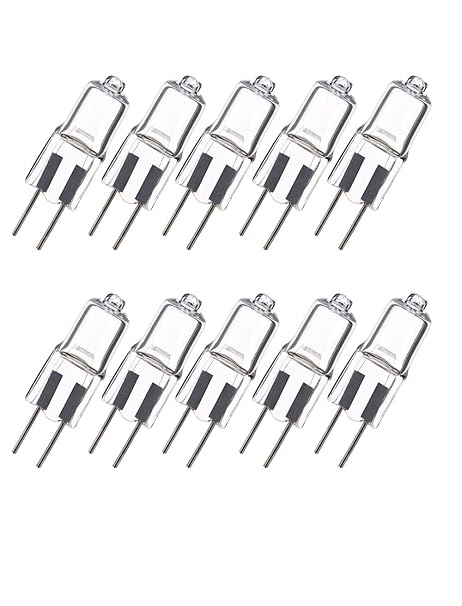 NuLoXx 10er Pack Halogen G4 28W/827 2700K warmweiß 350LM AC/DC 12V, 360° Abstrahlwinkel, ersetzt 38 Watt. DIMMBAR!