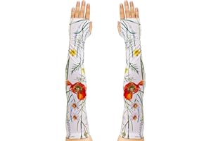 Qchengsan Gardening Sleeves,Floral Garden Sleeves For Women,Thorn Proof Farm Sun Protection Cooling Arm Sleeves for Gardening
