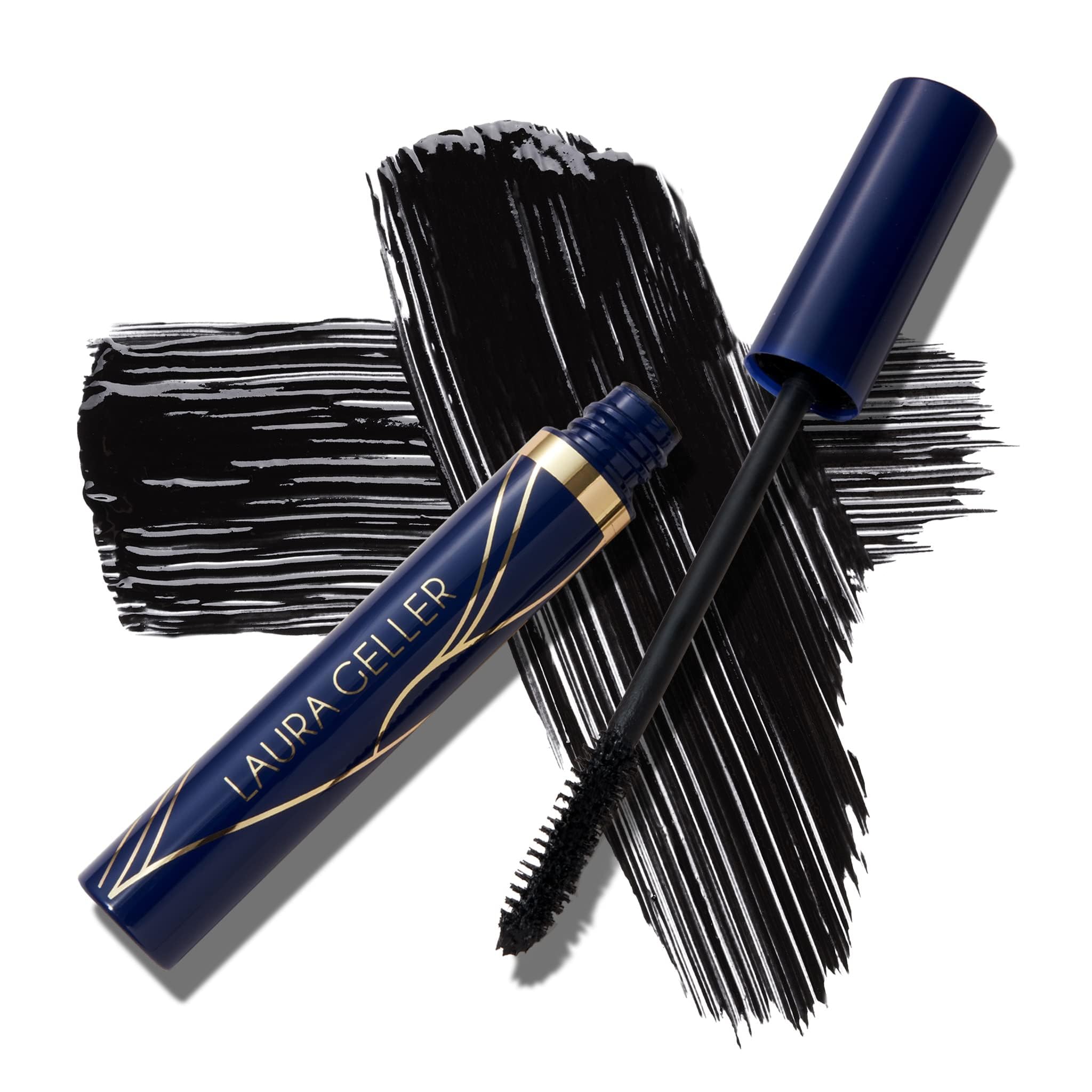 LAURA GELLER Always There Lengthening Waterproof Mascara (Black) Smudge Proof for Longer, More Defined Lashes