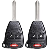 NPAUTO Key Fob Replacement Fits for Dodge Ram Dakota Durango Magnum Caliber Charger Nitro Avenger, Jeep Wrangler Compass Patriot, Chrysler 200 300 & More Keyless Entry Remote Control OHT692427AA, 2Pcs