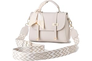 I IHAYNER Crossbody Bags for Women Vegan Leather Purses Top Handle Small Designer Shoulder Handbags with Wide Strap