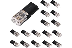 100pcs Double Wire Plug-in Connector Led Light Strip Connectors 2 Pin, Two Connect Low Voltage Wire Quick Connectors with Loc