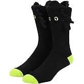 Bioworld How To Train Your Dragon Toothless Plush Character Heads Adult Black Casual Crew Socks -OSFA
