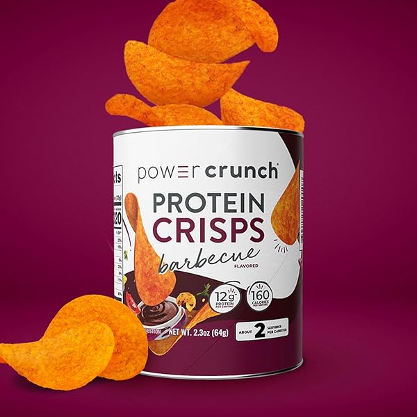 POWER CRUNCH PROTEIN CRISPS VARIETY PACK, CHEDDAR, HOT & SPICY, BBQ, A POTATO STYLE PROTEIN CHIP SNACK, 12G OF PROTEIN, 1.05 OUNCES PER SERVING (2 OF EACH FLAVOR)