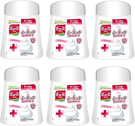 Amazon Co Jp まとめ買い ミューズ ノータッチ 泡 ハンドソープ 詰替 オリジナル 250ml 約250回分 自動ディスペンサー 6個 ドラッグストア