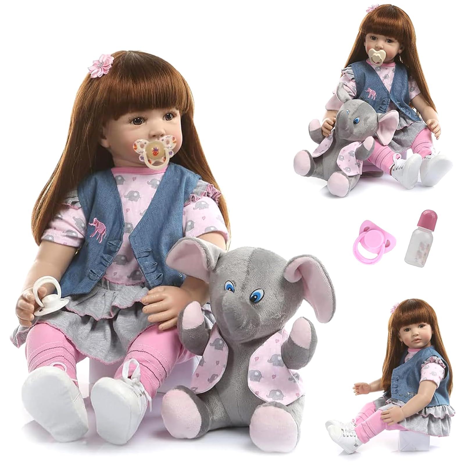 ZIYIUI Reborn Dolls Boy 22 inch 55cm Soft Silicone Vinyl Real Life Baby Dolls Realistic Newborn Reborn Babies Xmas Gift