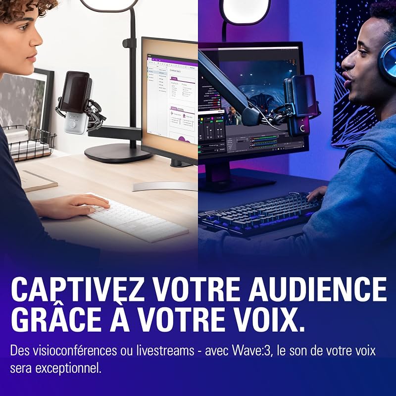 Wave:3 White – Micro à condensateur USB