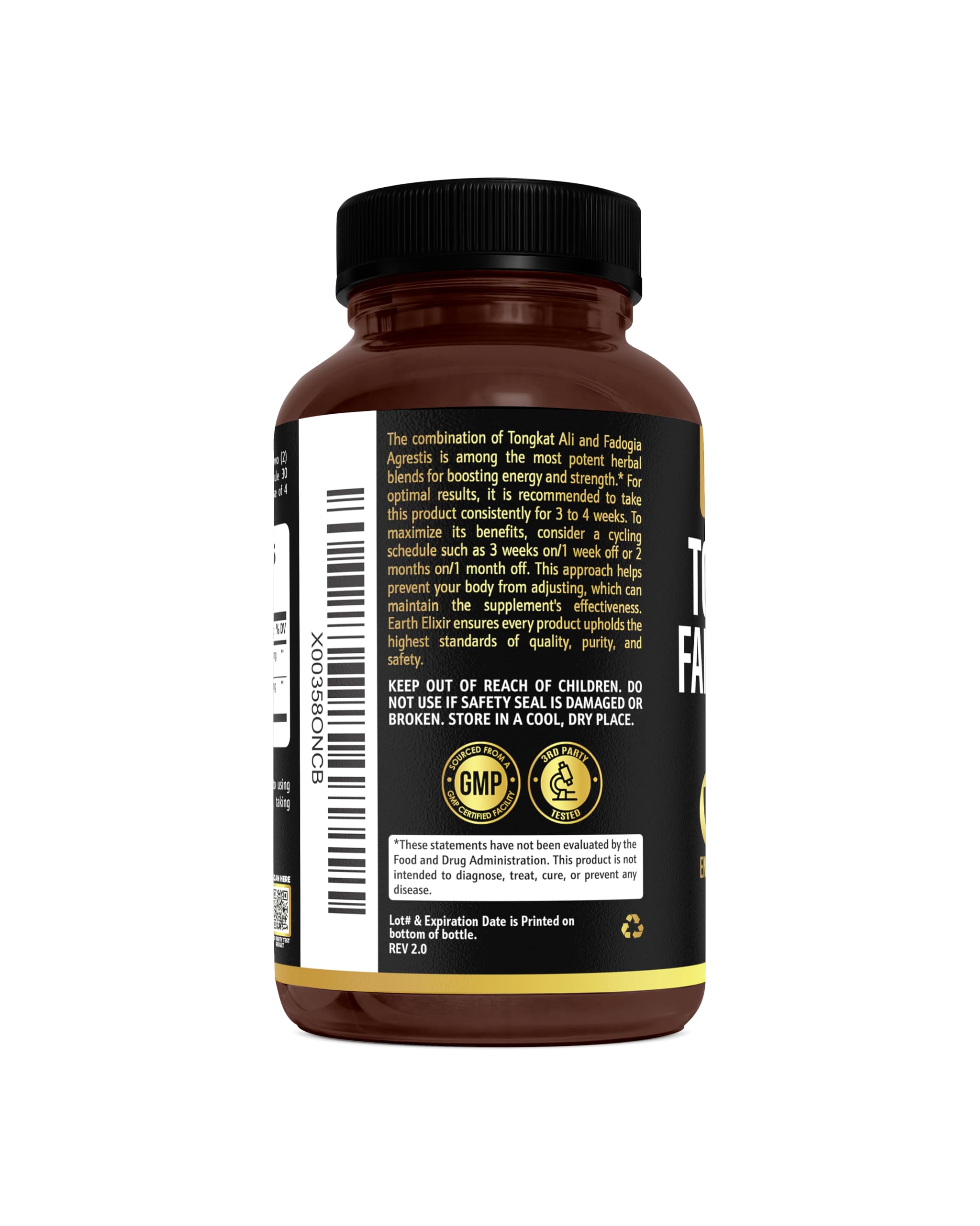 Fadogia Agrestis & Tongkat Ali for Men & Woman – Natural Testosterone Supplement for Men - Made in USA & 3rd Party Tested – Strength, Energy & Vitality - Longjack – 3 Month Supply