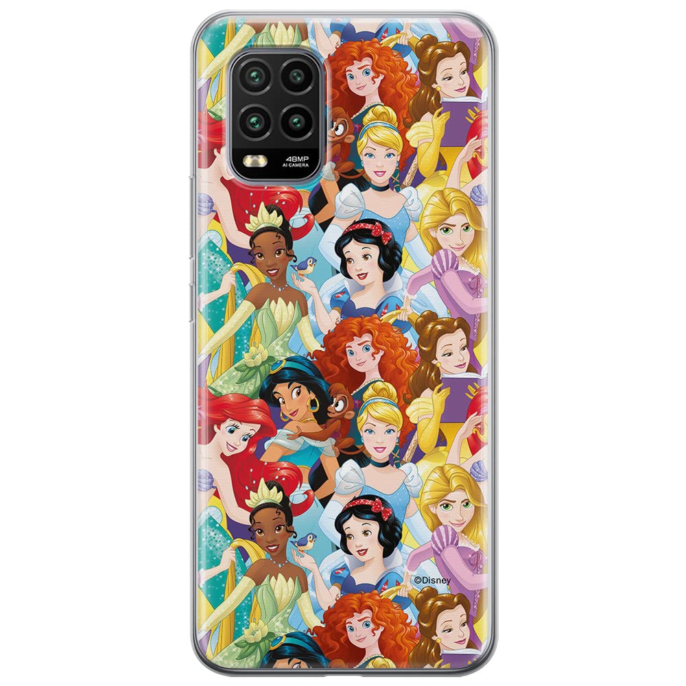 ERT GROUP mobile phone case for Xiaomi MI 10 LITE original and officially Licensed Disney pattern Princess 001 optimally adapted to the shape of the mobile phone, case made of TPU Multicolor