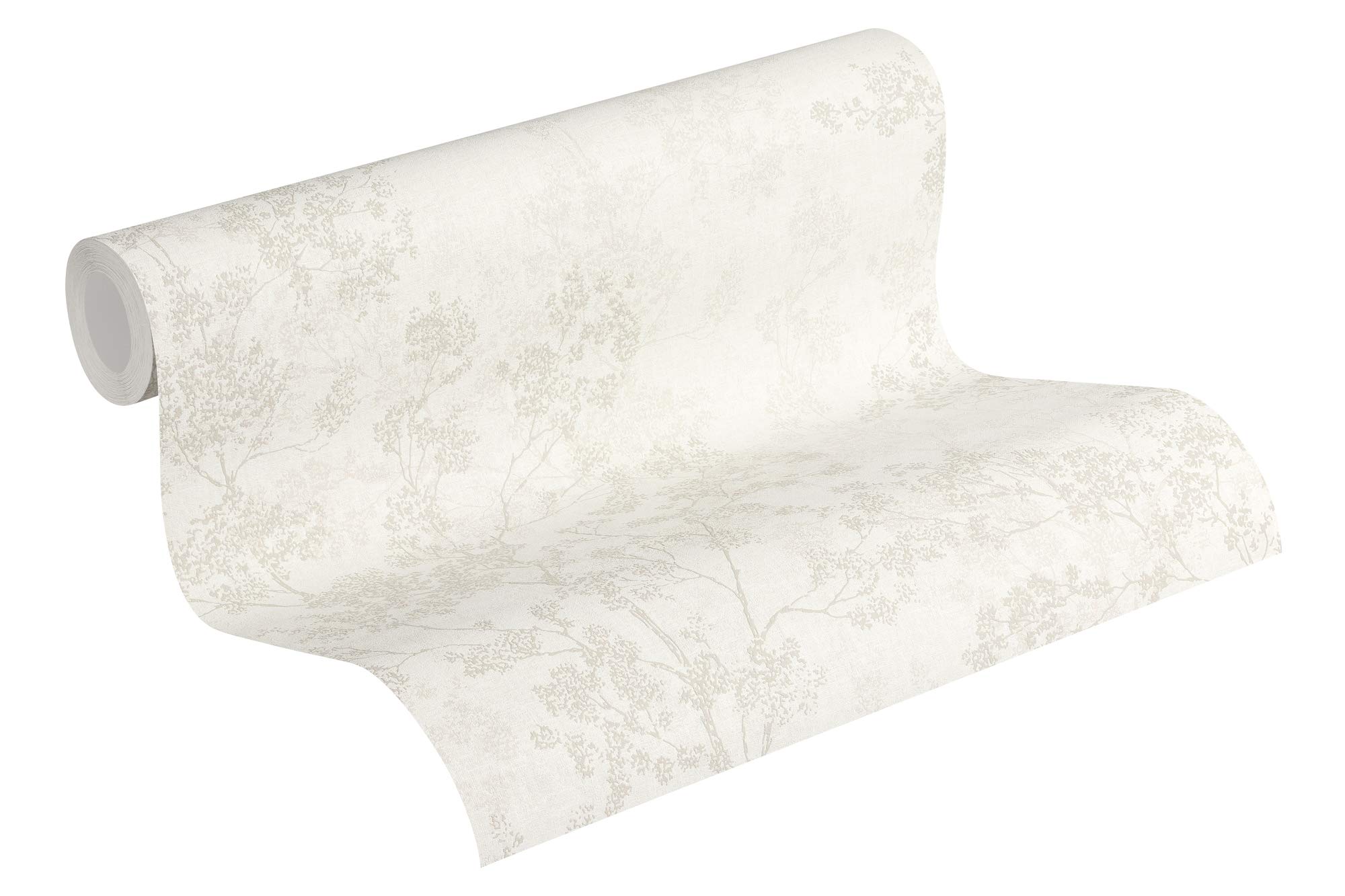 Livingwalls Forest Wallpaper Cosy & Relax New Walls A.S. Création Non-Woven Wallpaper 10.05 m x 0.53 m Beige Creme Grey Made in Germany 373972 37397-2