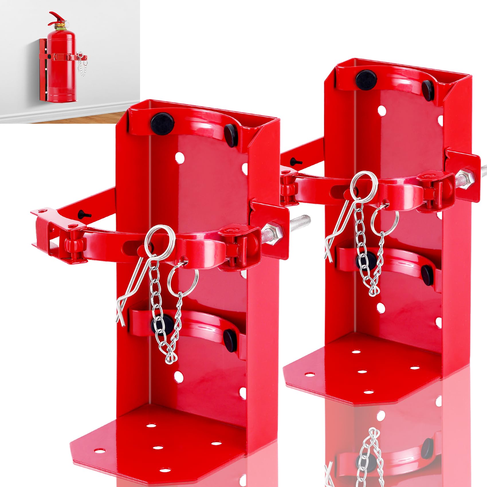 Photo 1 of ??????? 10 LB Heavy Duty Fire Extinguisher Bracket 2 Pcs, Fire Extinguisher Mount St12 Steel, Fit 10 Lb Dry/5 Lb Co2 Extinguisher for School Vehicle Boat Truck Replace amerex 809