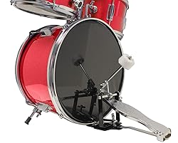 Music Alley 3 Piece Kids Drum Set with Drum Sticks