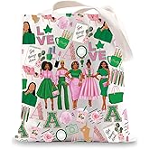 BWWKTOP Sorority Crossbody Bag Greek Sorority Gift Pink And Green Sorority Shoulder Bag Pink Sorority Merch