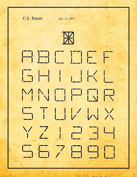 Amazon フォントの文字特許印刷アートポスターwith Border 11 X 14 160 11 インテリア オンライン通販