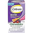 Caltrate Chewables 600 +D3 Plus Minerals Calcium and Vitamin D, Sugar Free, Cherry, Orange and Fruit Punch, 60 Count