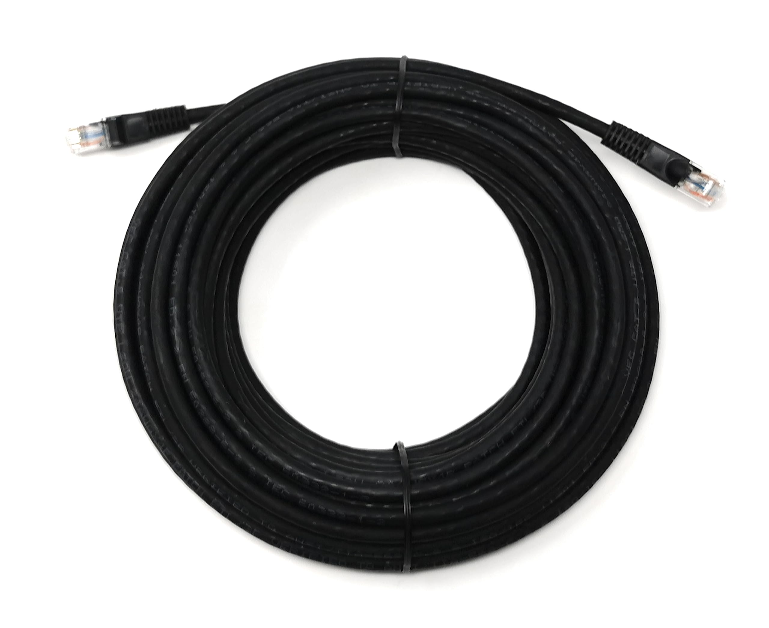 Cat6 RJ45 (UTP) Connector Ethernet Cable, LSZH Snagless Patch 24AWG Bare Copper Cores Lead for Internet, Data Transfer, Router, Modem, CCTV, Smart TV, PC, Laptop (10m, Black)