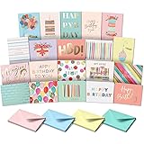 Sweetzer & Orange Birthday Happy Birthday Cards with Envelopes and Assortment Box. Variety Set of 20 Assorted Birthday Cards 