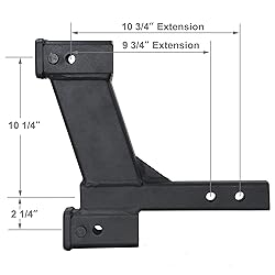 TOPTOW Trailer Dual Hitch Extender Adapter with
