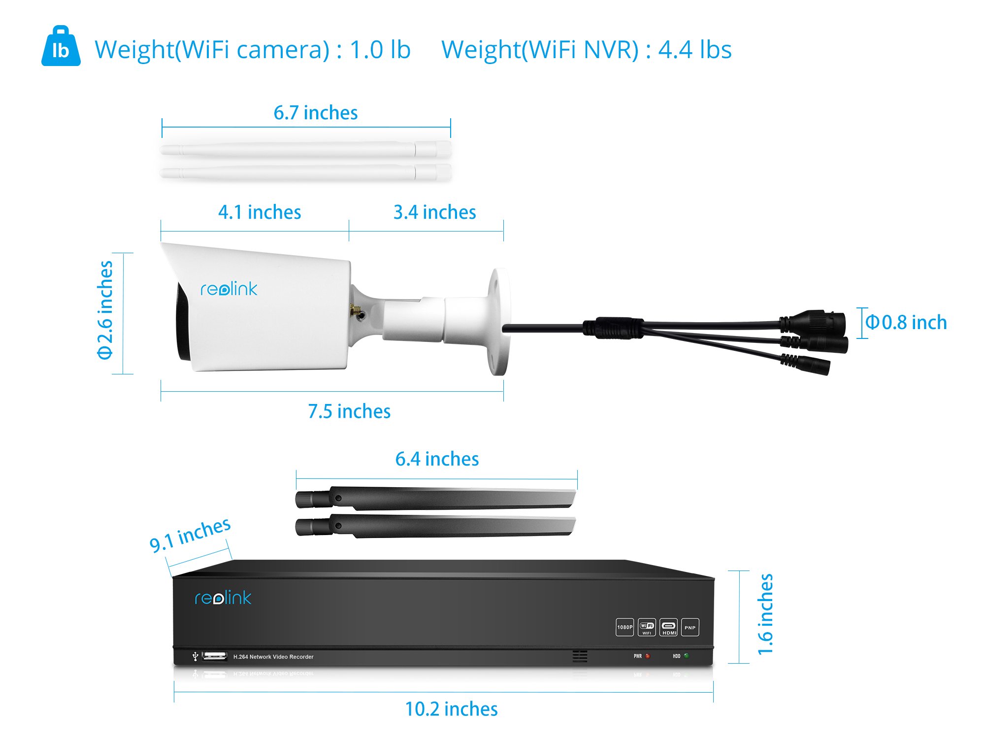 Reolink Wireless Security Camera System 1080p Full HD 4 Channel WiFi