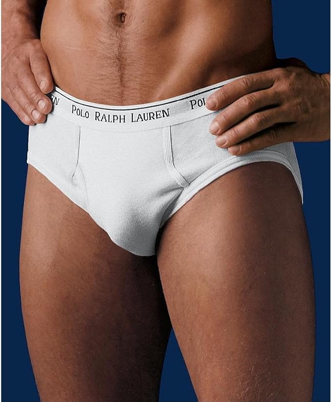 Polo Ralph Lauren Men's Classic Cotton Low Rise Briefs (3-Pack) (40, White) at Amazon Menâs 