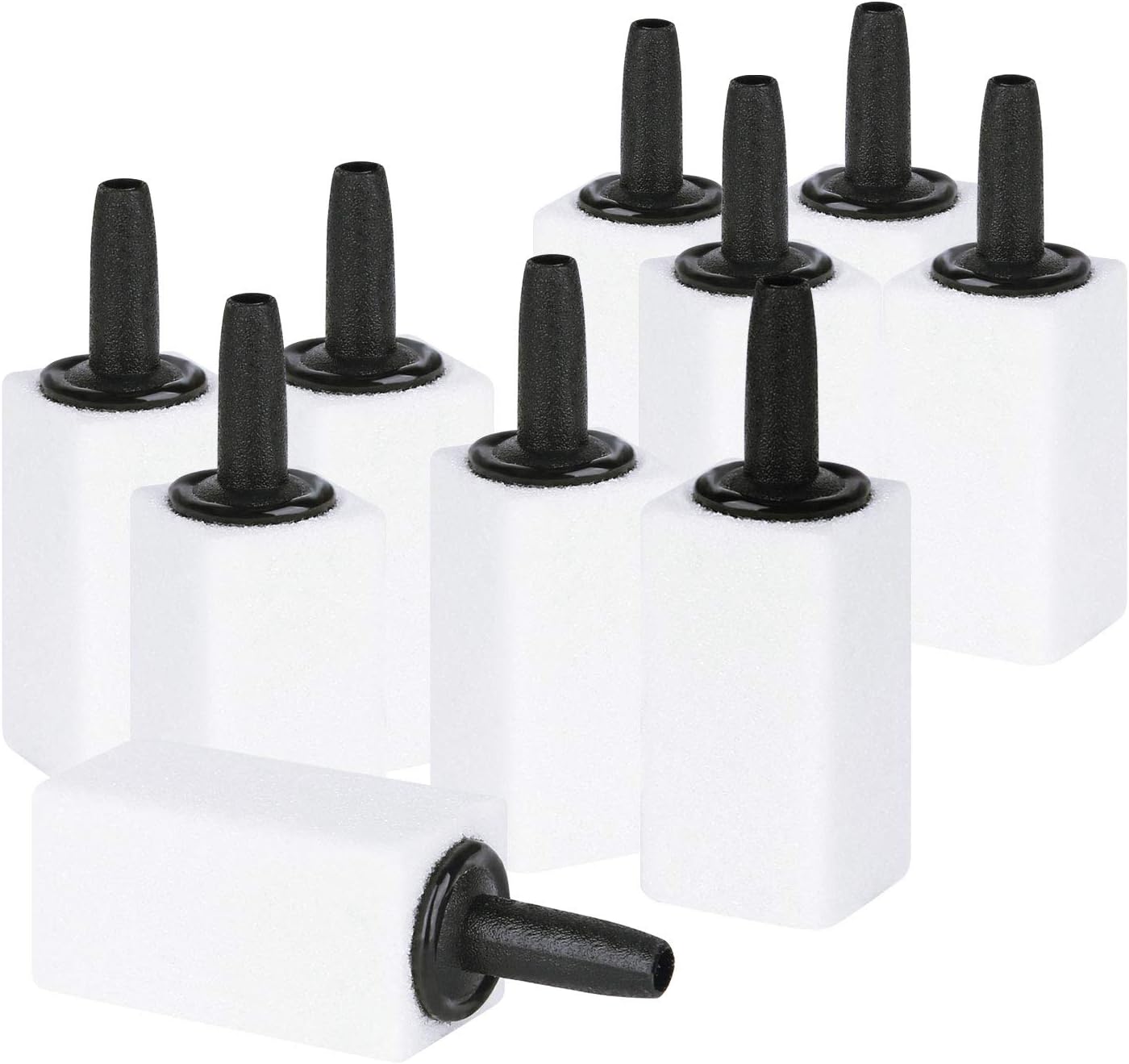 Pawfly 1.2 Inch Air Stone White Cuboid Bubble Stone Diffuser Bubbler Airstones for Aquarium Fish Tank and Pump, 10 Pack