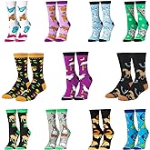 Crazy Socks-Cute Animal Print Crew Socks-Size Medium for Men, Women & Kids-Funny, Colorful Zoo & Farm Novelty Gift
