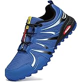 VENROXX Men's Trail Running Shoes Lightweight Breathable-Mesh Non-Slip for Hiking & Walking Fashion Sneakers, Blue, 10.5