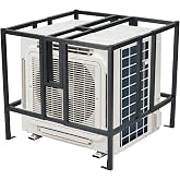 Heavy Duty Air Conditioner Cage, Adjustable Steel AC Security Cage for Outside Units, 29.1"-51.2" Width 17.7"/28"/36" Height, Concrete Anchorable Rust-Resistant, Lockable AC Condenser Guard