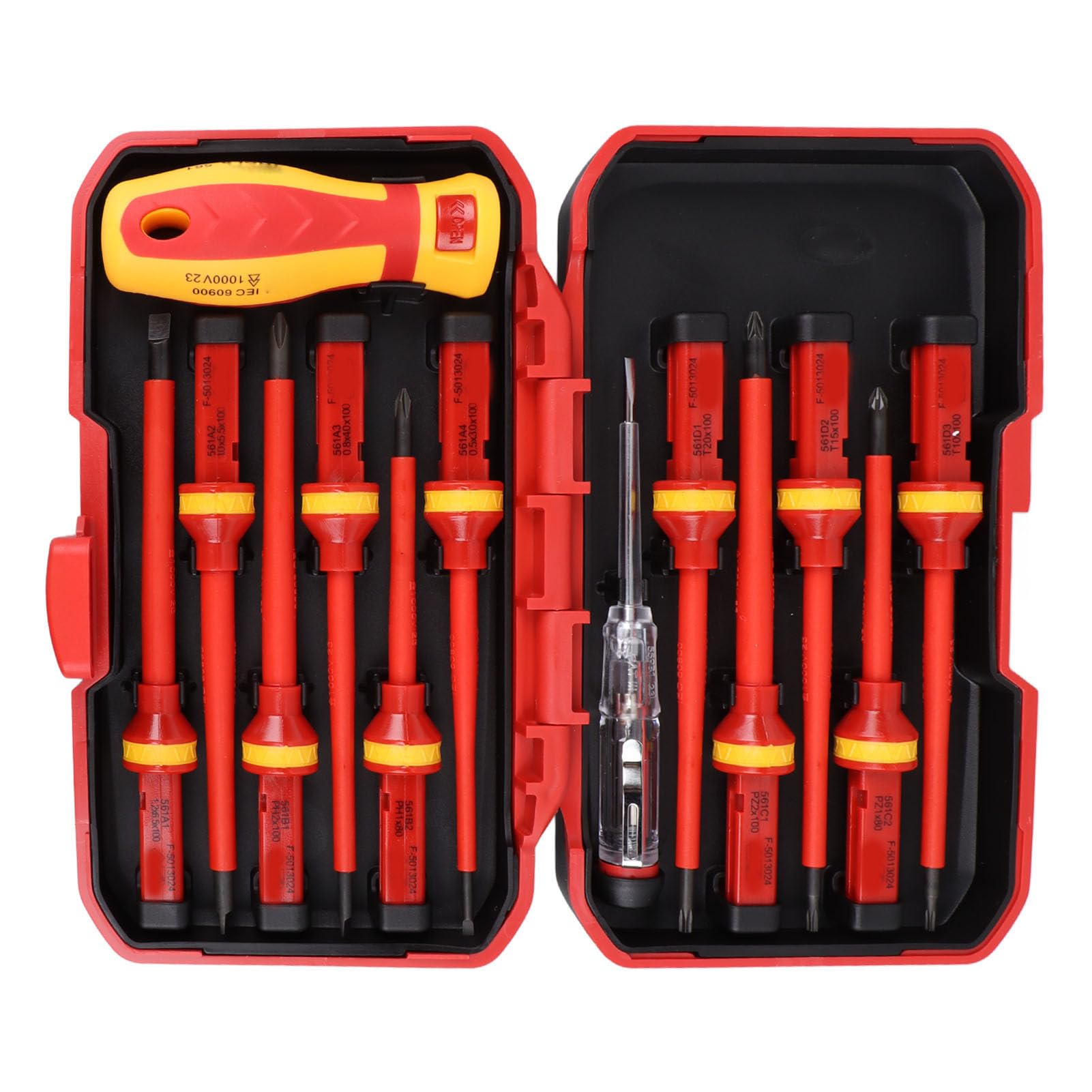 Fafeicy Premium Insulated Electricians Screwdriver Set for Repairing, Certified and Safe, Interchangeable Handles, Professional Grade, Ergonomic Handle Complete Tool Kit