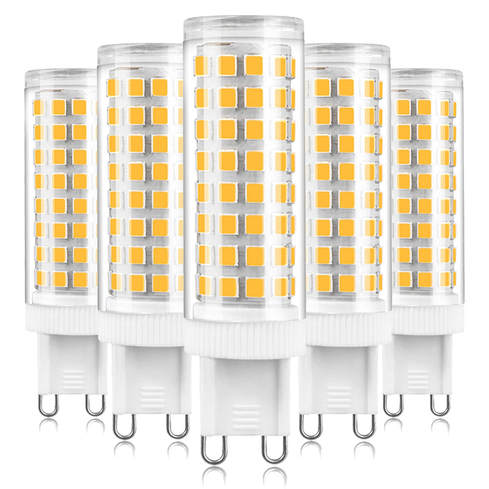 G9 LED Light Bulbs, 80W 100W Halogen Bulb Equivalent, No Flicker 4000K Natural White, G9 Bi-Pin Base