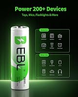 EBL 2800mAh AA Ni-MH Rechargeable Batteries 4 Pack High Capacity view 4