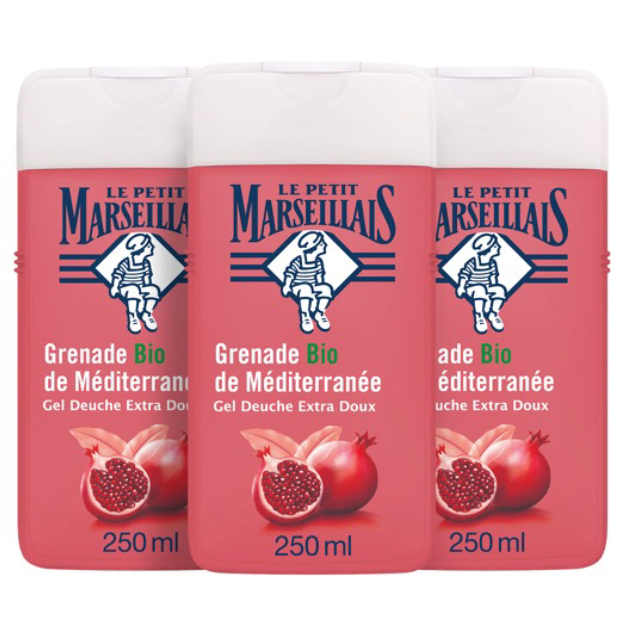Le Petit Marseillais Extra Soft Shower Gel Mediterranean Pomegranate 250 ml - Pack of 3