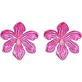 Colorful Flower Earrings,Vintage Exaggerated Flower Stud Earrings Chunky Floral Earrings Flower Statement Earrings Jewelry for Women