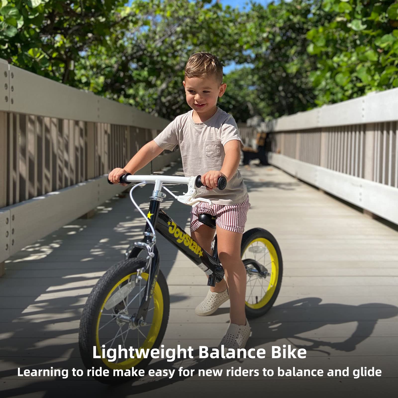 JOYSTAR 16 Inch Balance Bike for Big Kids 4 5 6 7 8 Years Old Boys Girls 16 in Large Balance Bikes with Adjustbale Seat No Pedal Training Bicycle Black